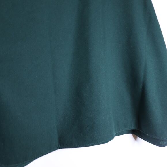 ANN TAYLOR NWT Buttoned Trench Cape Dark Green Wool Blend Women's MP - Picture 7 of 12
